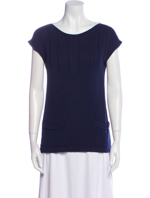 Harrods of London Scoop Neck Short Sleeve Top