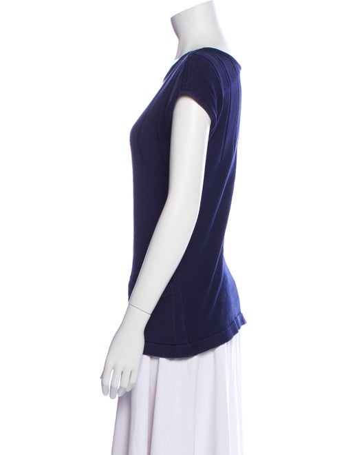 Harrods of London Scoop Neck Short Sleeve Top