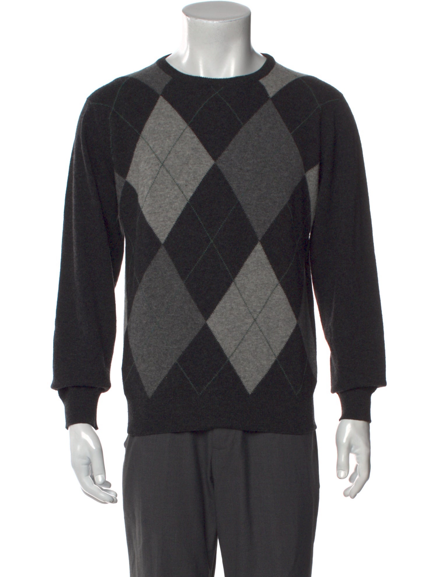 Harrods of London Lambswool Plaid Print Pullover