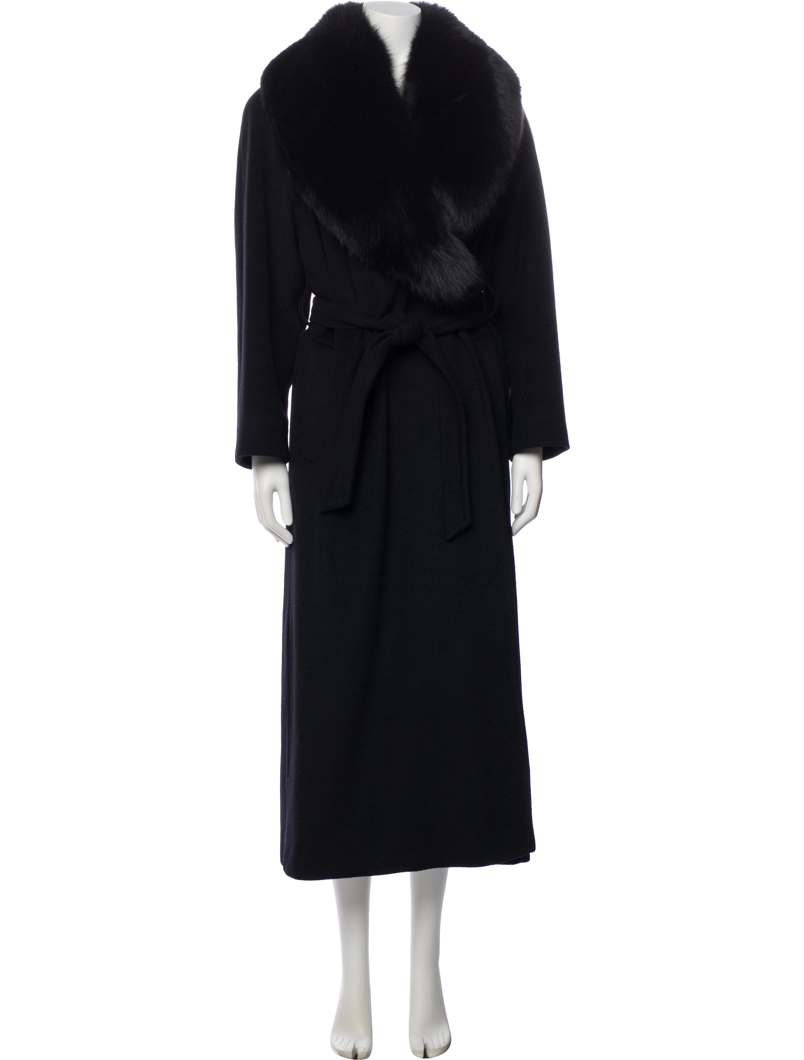 Harrods of London Wool Faux Fur Coat