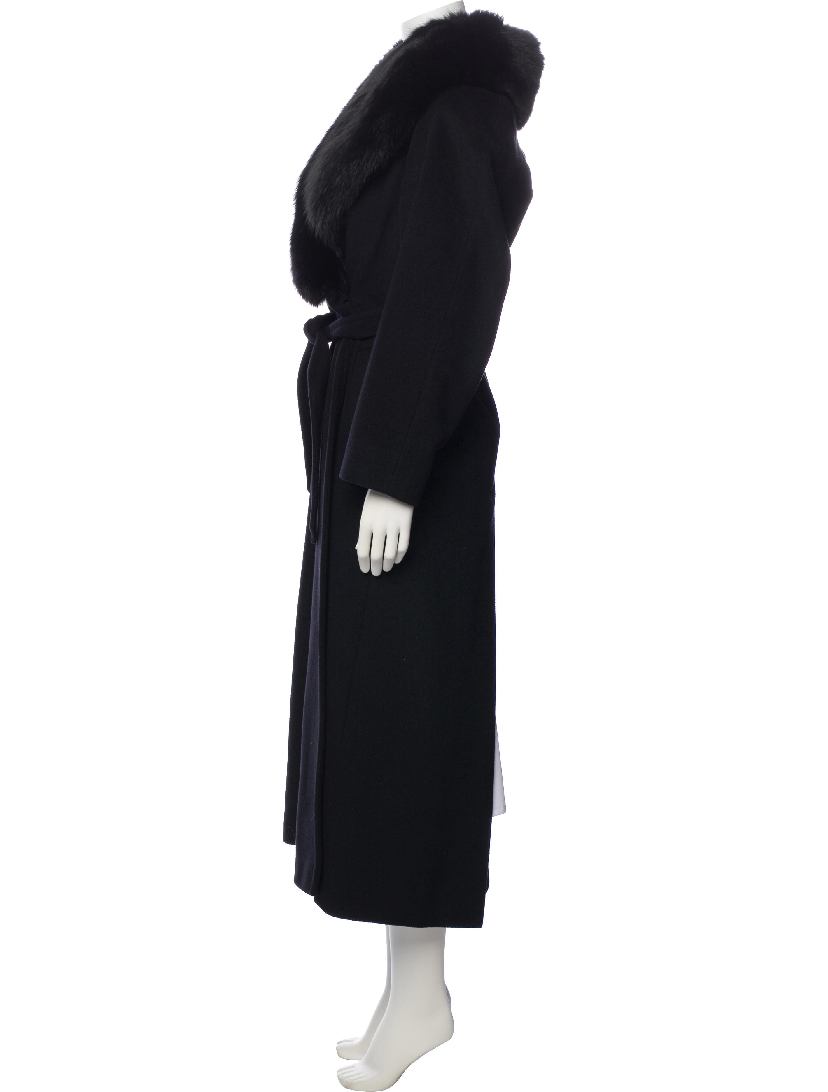 Harrods of London Wool Faux Fur Coat