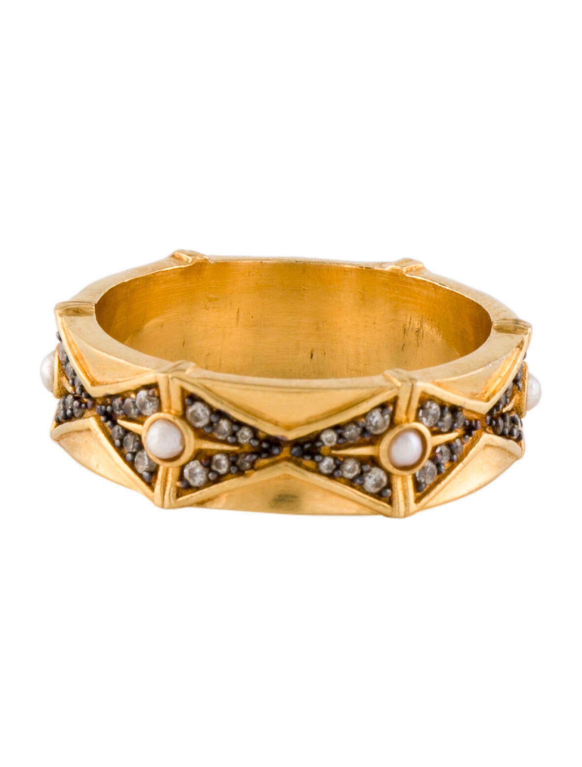 アクセサリー Missoma HARRIS REED JEWEL IN THE CROWN Harris Reed x Missoma Jewel in the Crown Pearl Ring - 18K