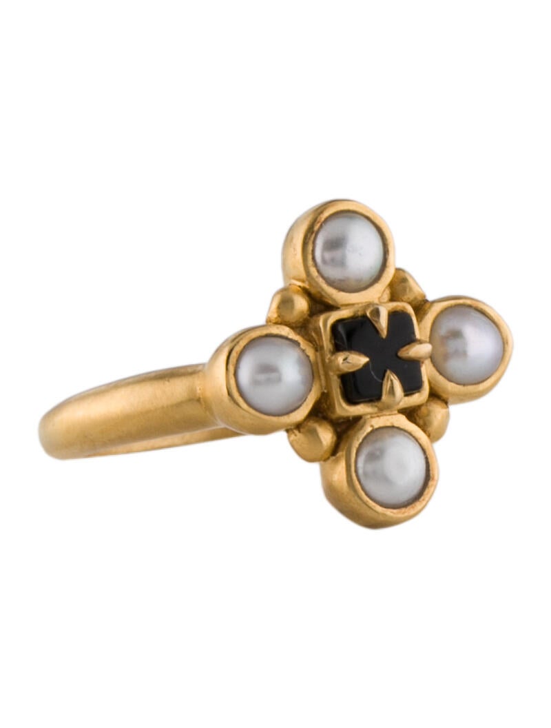 Harris Reed x Missoma Pearl & Onyx Quartet Ring - 18K Yellow