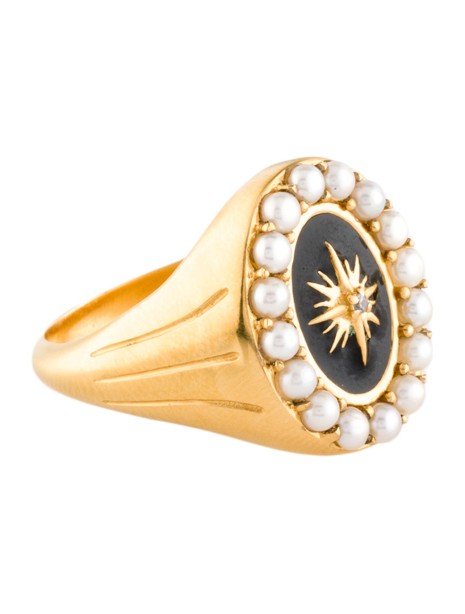 Harris Reed x Missoma Pearl & Enamel Night Sky Cocktail Ring