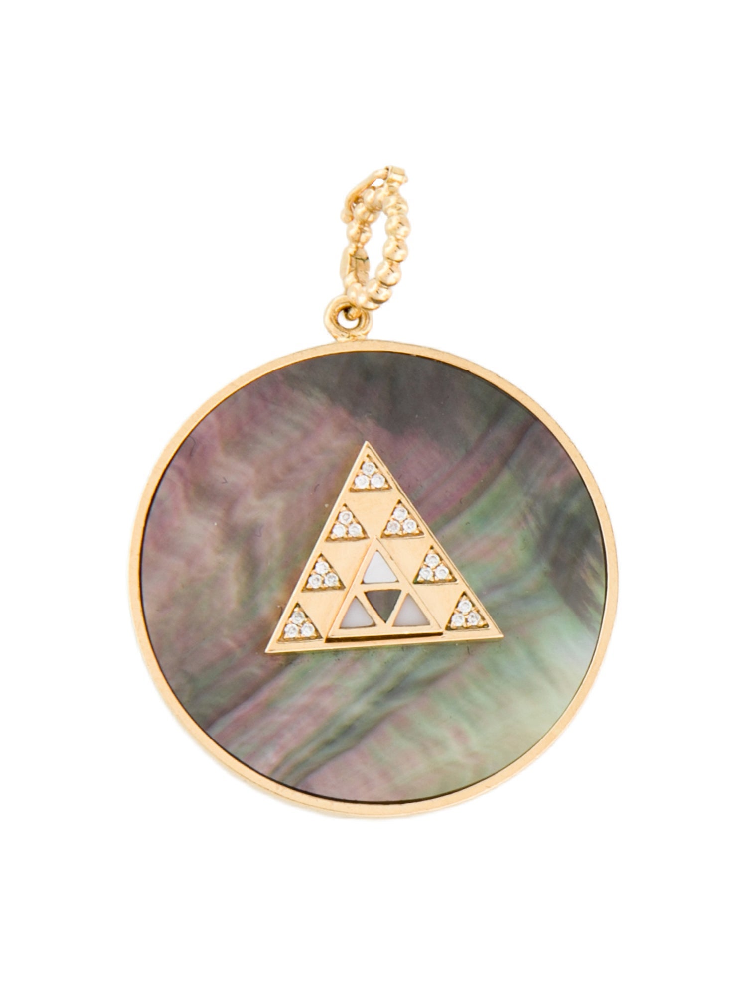 Harwell Godfrey 18K Mother of Pearl & Diamond Pendant