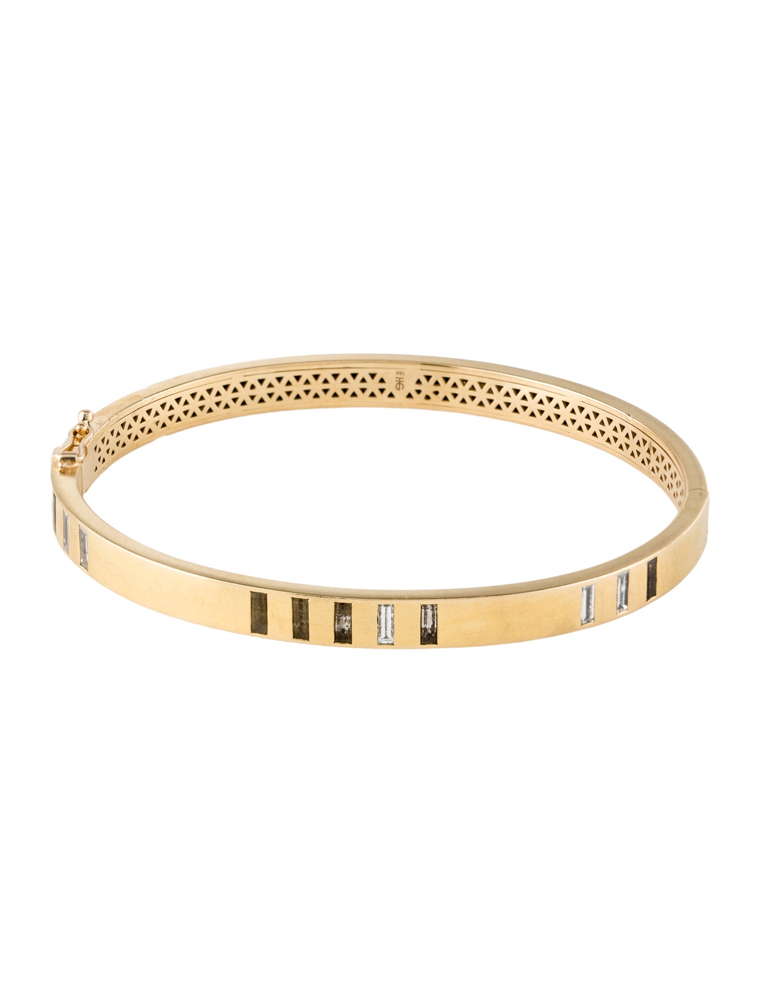 Harwell Godfrey 18K Diamond & Quartz Bangle Bracelet