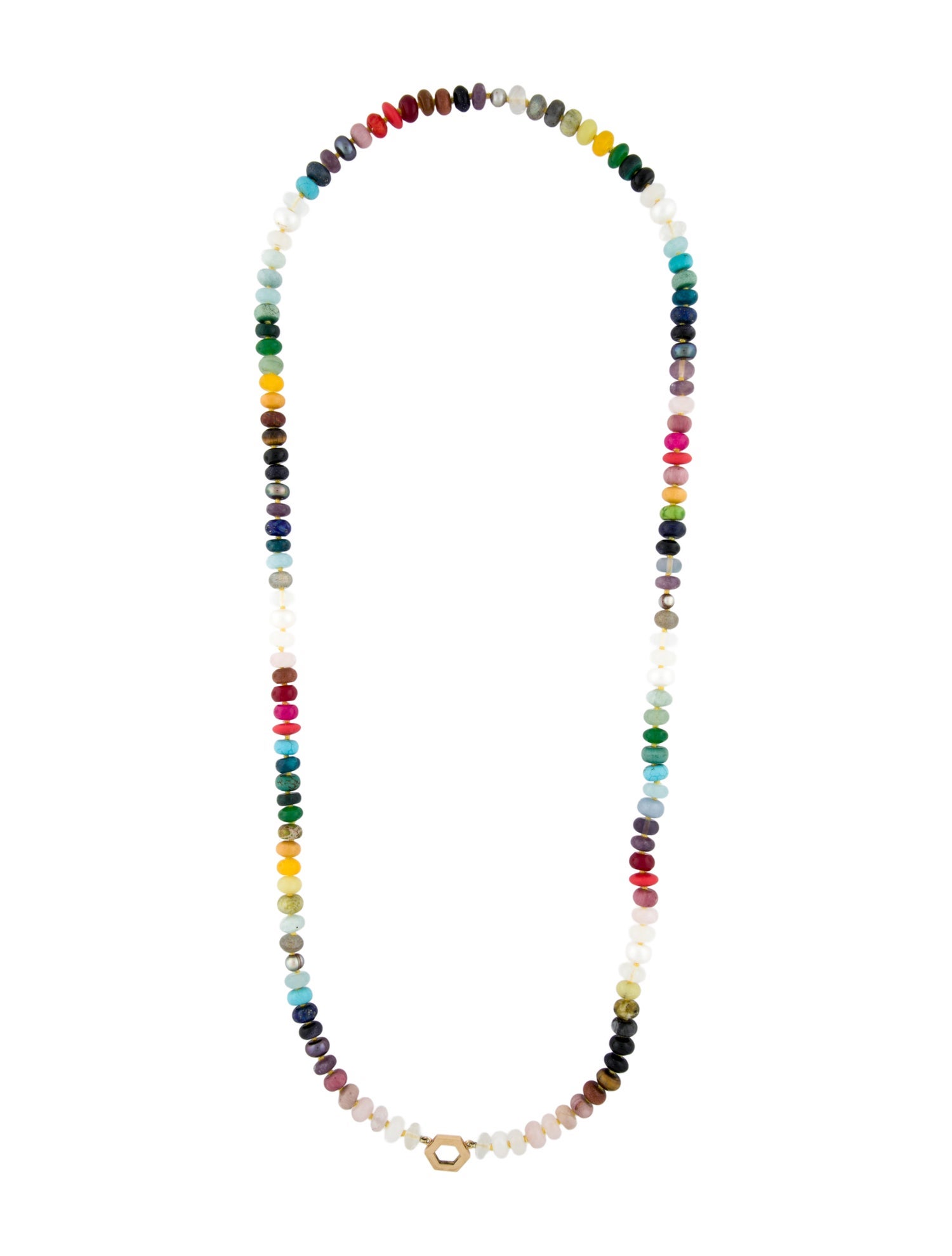 Harwell Godfrey 18K Pearl & Rainbow Bead Foundation Necklace