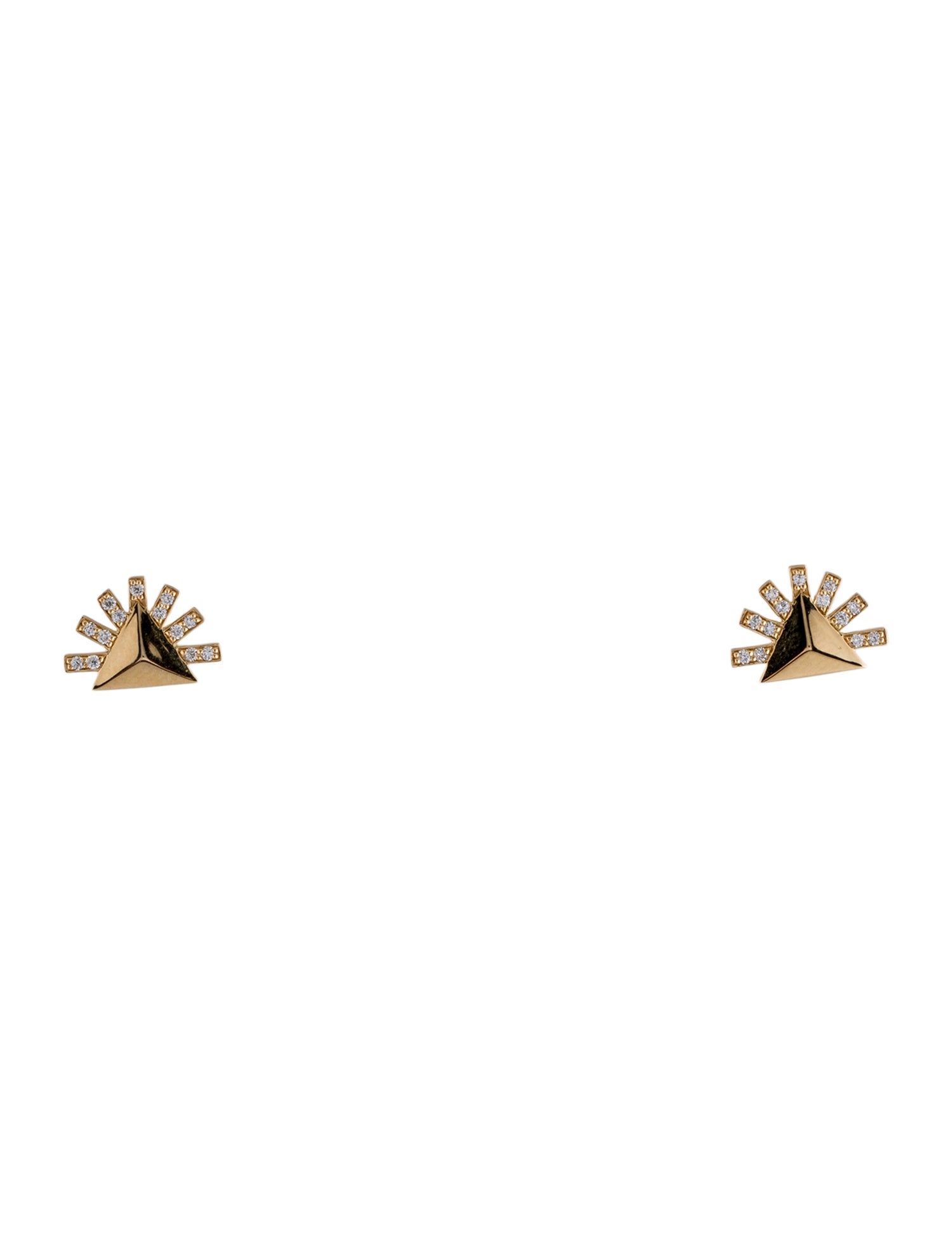 Harwell Godfrey 18K Diamond Sunburst Stud Earrings
