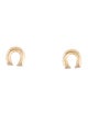 Harwell Godfrey 18K Diamond Tiny Horseshoe Stud Earrings