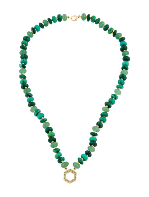 Harwell Godfrey 18k Malachite, Chrysocolla & Aventurine Foundation necklace