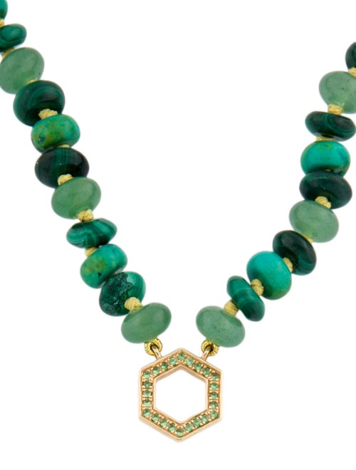 Harwell Godfrey 18k Malachite, Chrysocolla & Aventurine Foundation necklace