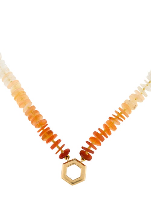 Harwell Godfrey 18K Pearl & Multistone Hexagon Necklace