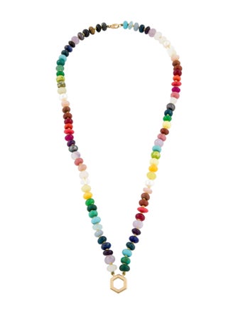 Harwell Godfrey 18K Pearl & Multistone Hexagon Necklace