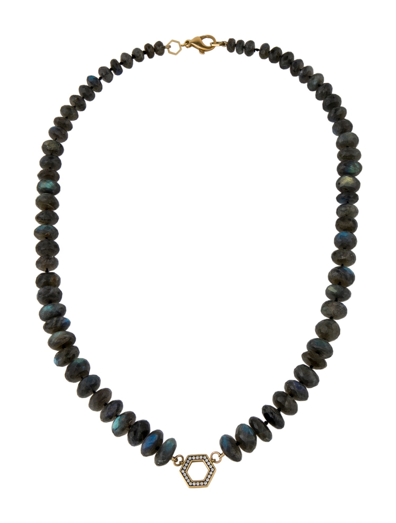 Harwell Godfrey 18k Labradorite & Diamond Foundation Bead Necklace
