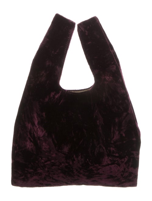 Hayward Crushed Velvet Tote Plum
