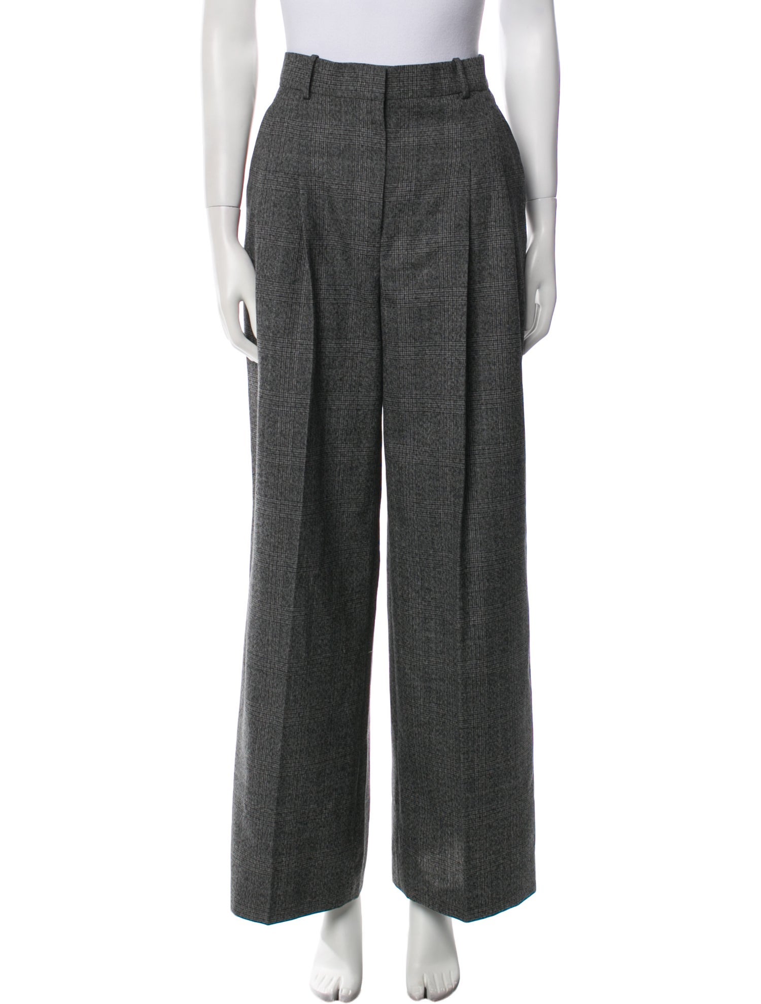 Veronica de Piante Virgin Wool Wide Leg Pants
