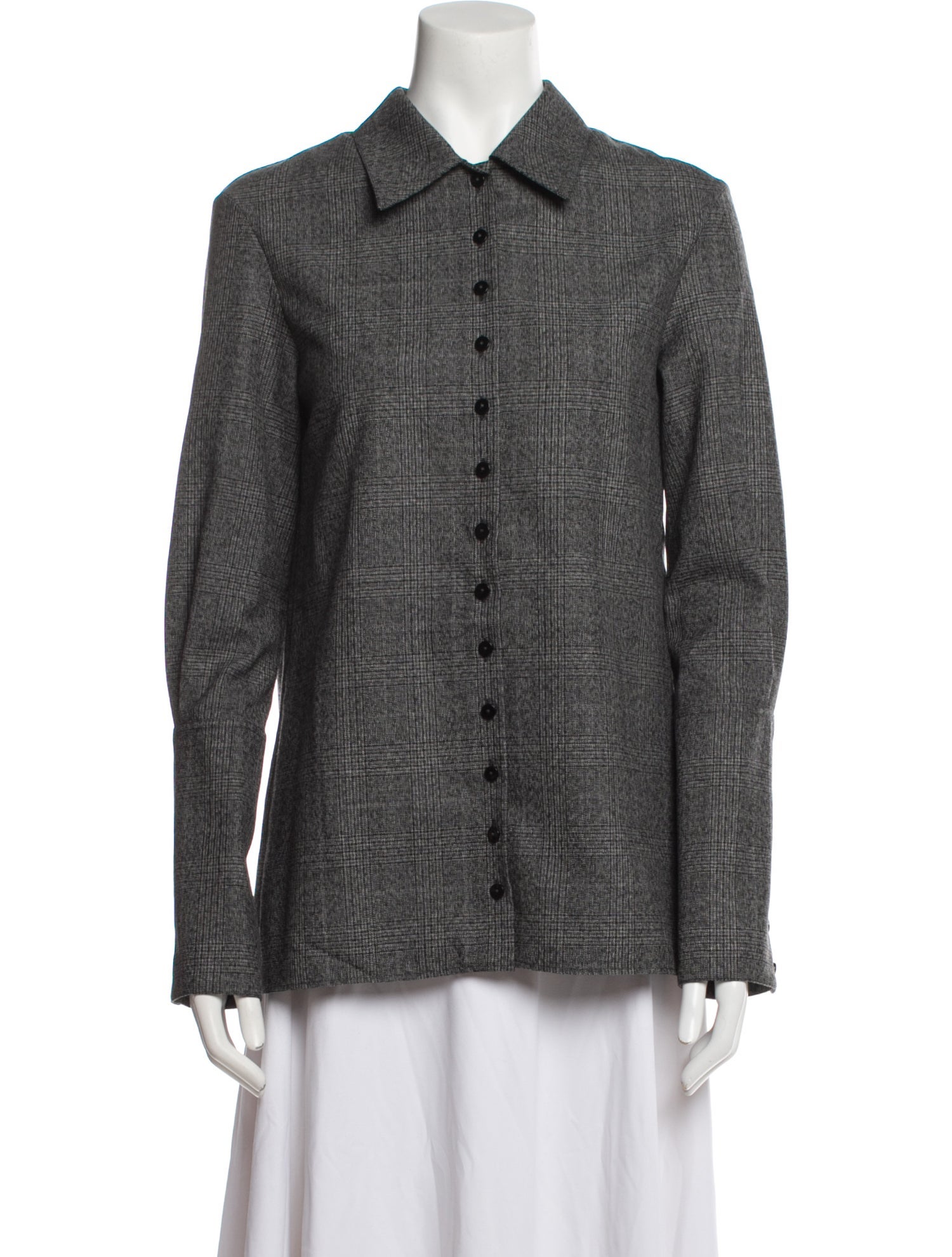 Veronica de Piante Virgin Wool Plaid Print Blazer