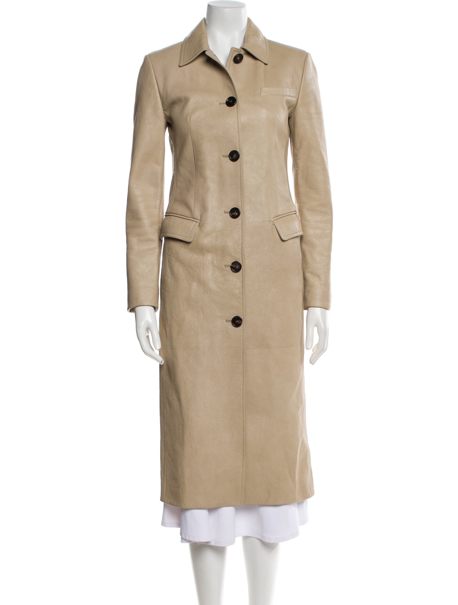 Veronica de Piante Leather Trench Coat