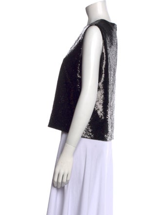 Veronica de Piante Crew Neck Sleeveless Crop Top