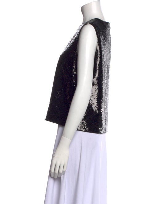 Veronica de Piante Crew Neck Sleeveless Crop Top