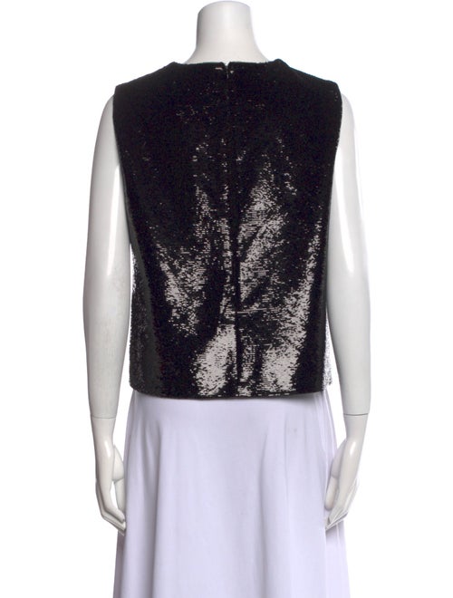 Veronica de Piante Crew Neck Sleeveless Crop Top