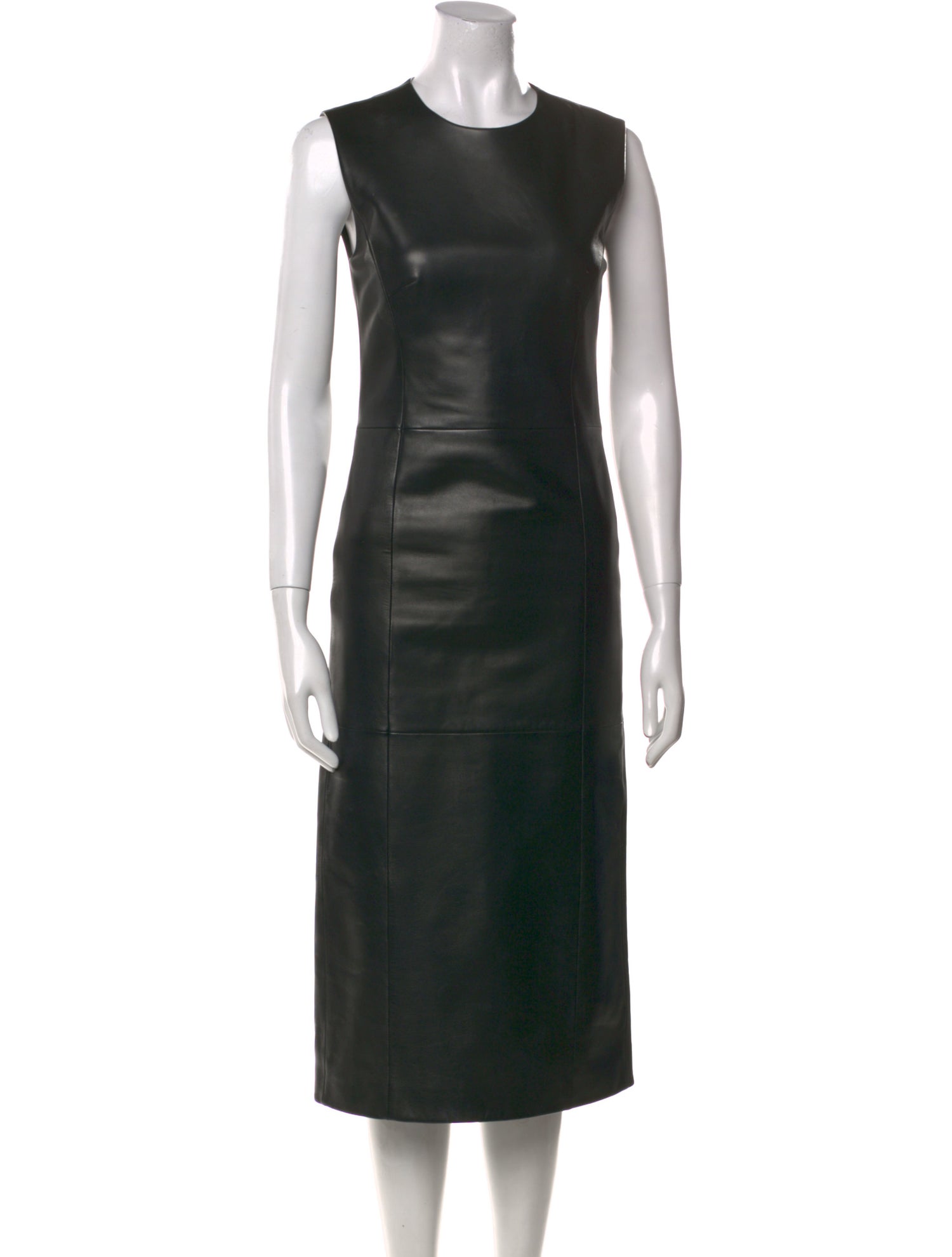 Veronica de Piante Leather Midi Length Dress