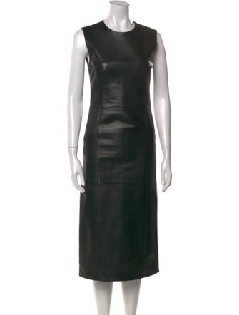 Veronica de Piante Leather Midi Length Dress