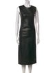 Veronica de Piante Leather Midi Length Dress