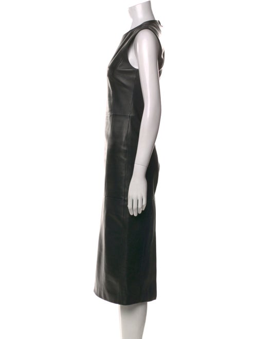 Veronica de Piante Leather Midi Length Dress