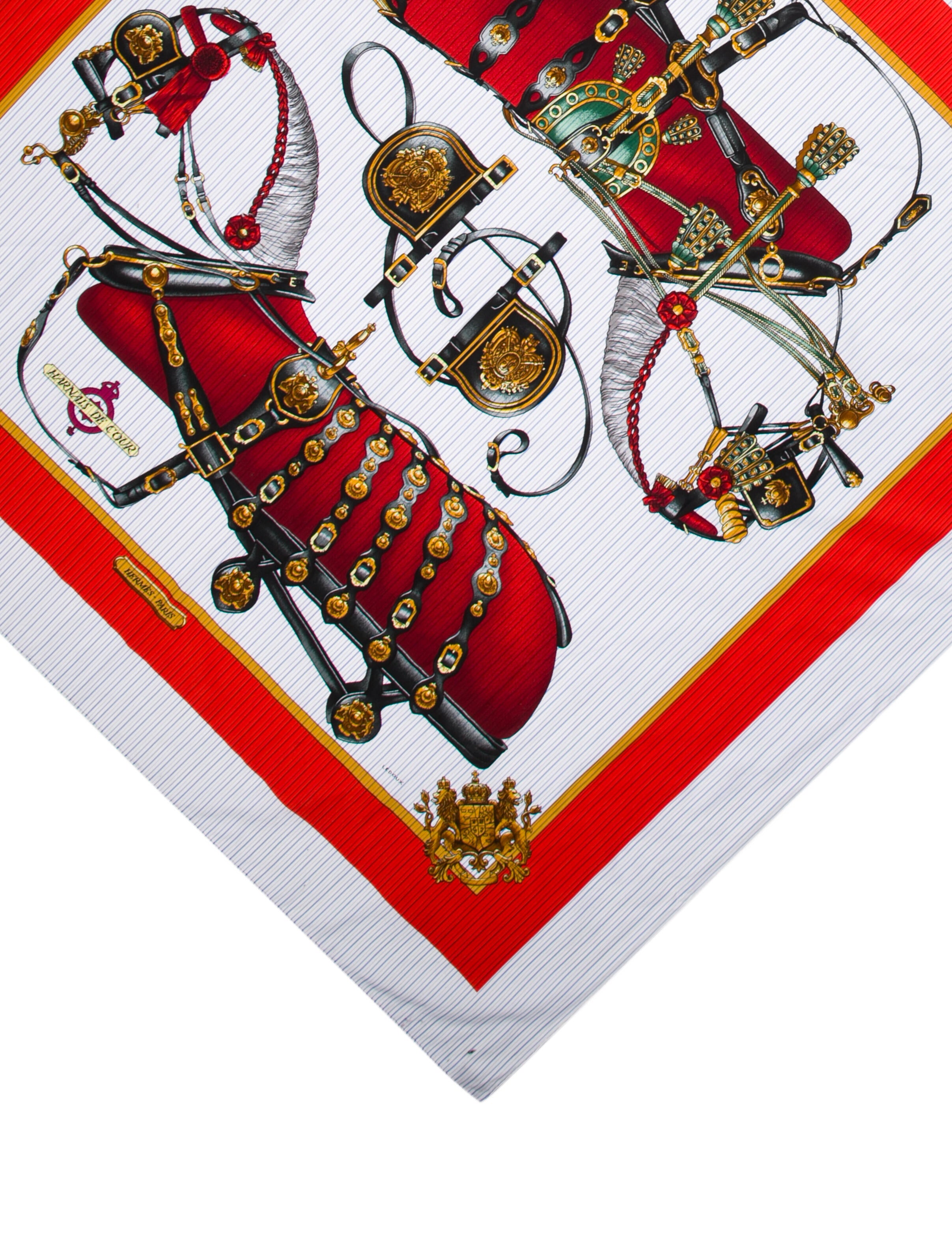 Hermès x Comme des Garçons Harnais de Cour Printed Scarf