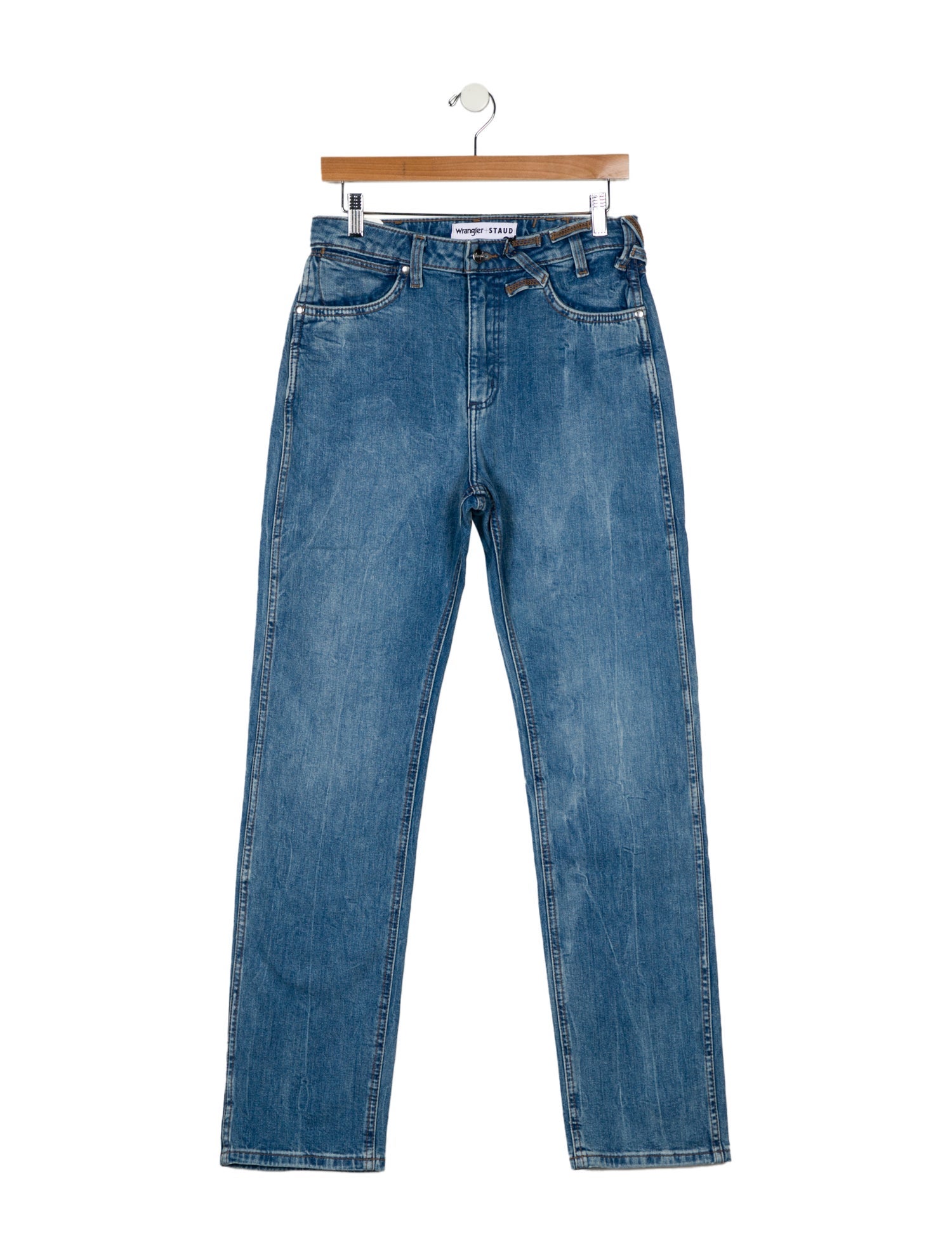 Staud + Wrangler High-Rise Straight Leg Jeans w/ Tags