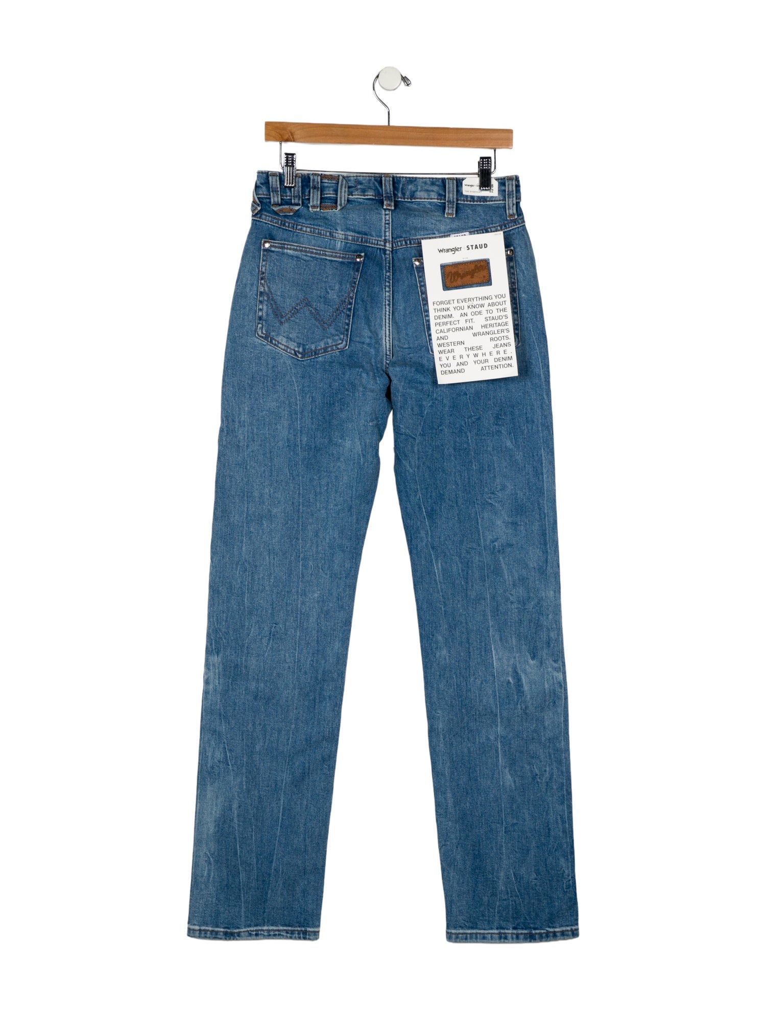 Staud + Wrangler High-Rise Straight Leg Jeans w/ Tags