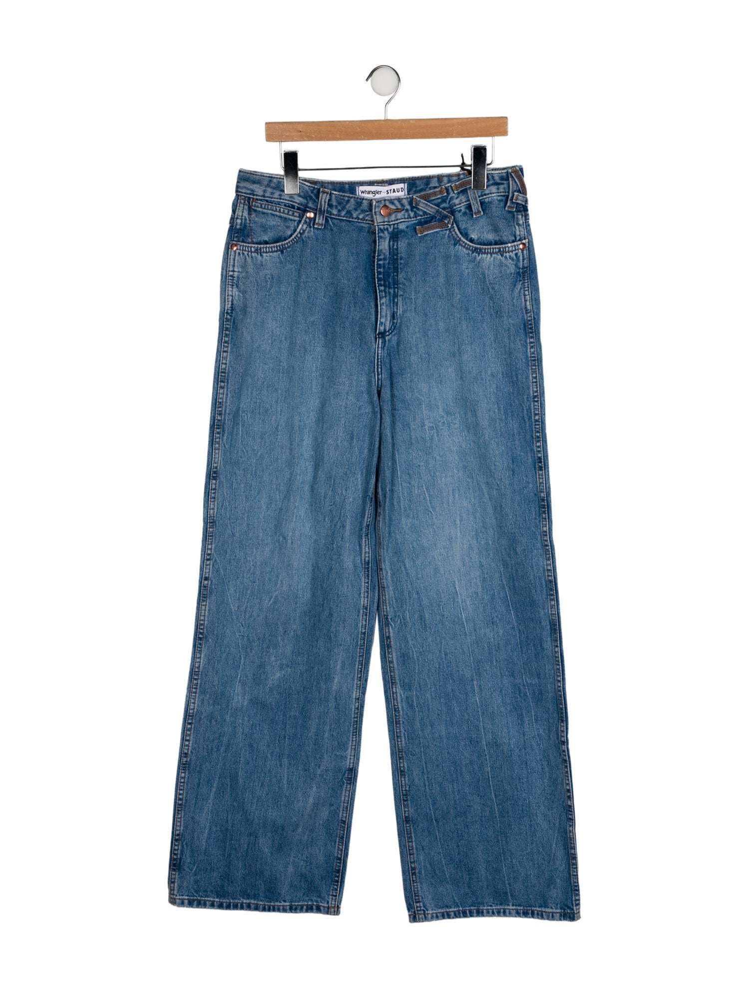 Staud + Wrangler High-Rise Wide Leg Jeans w/ Tags