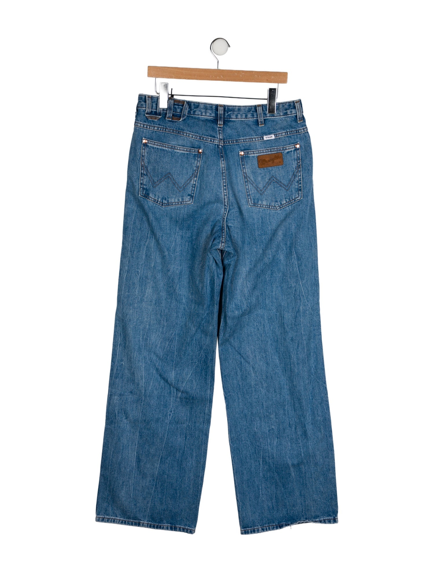 Staud + Wrangler High-Rise Wide Leg Jeans w/ Tags