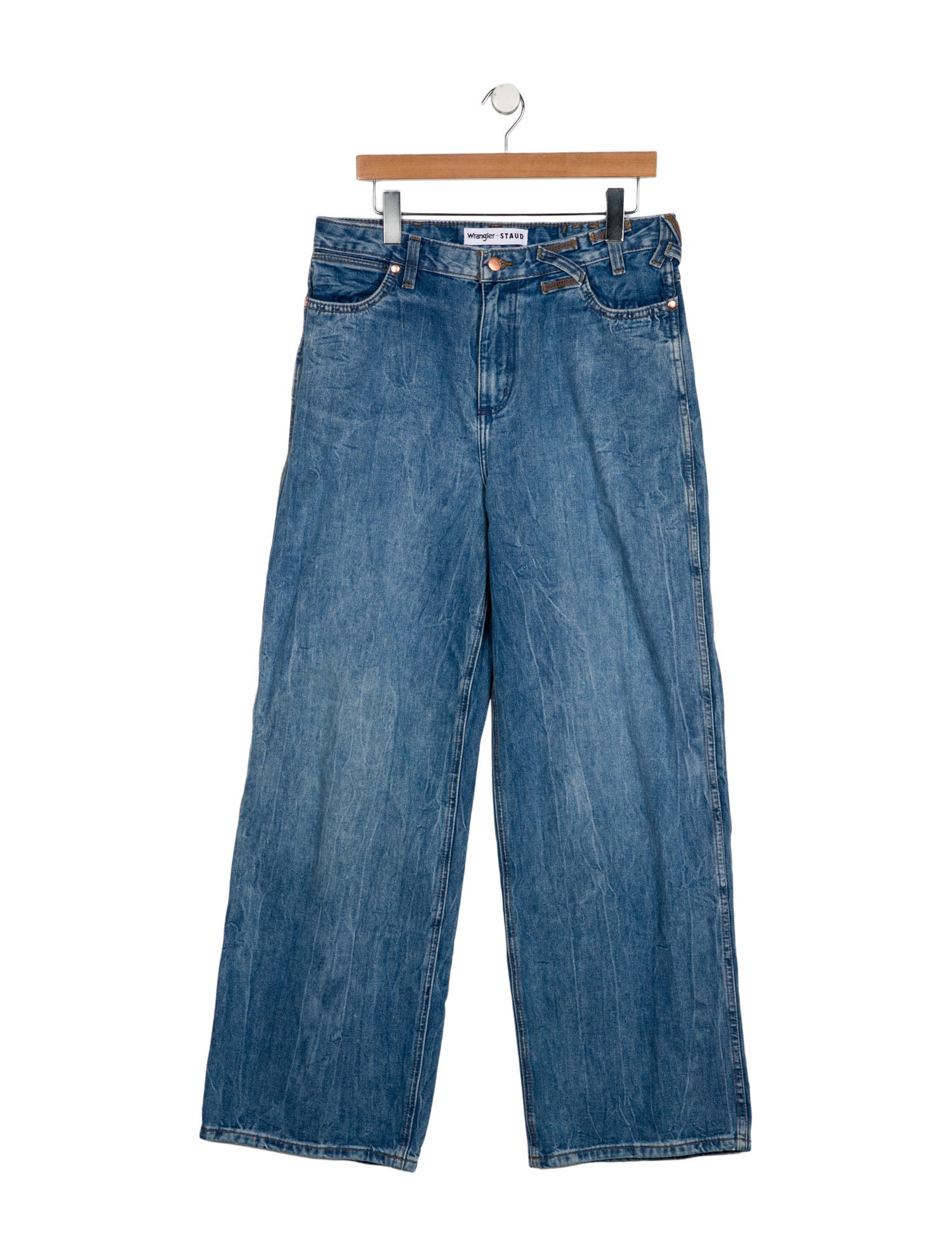 Staud + Wrangler High-Rise Wide Leg Jeans