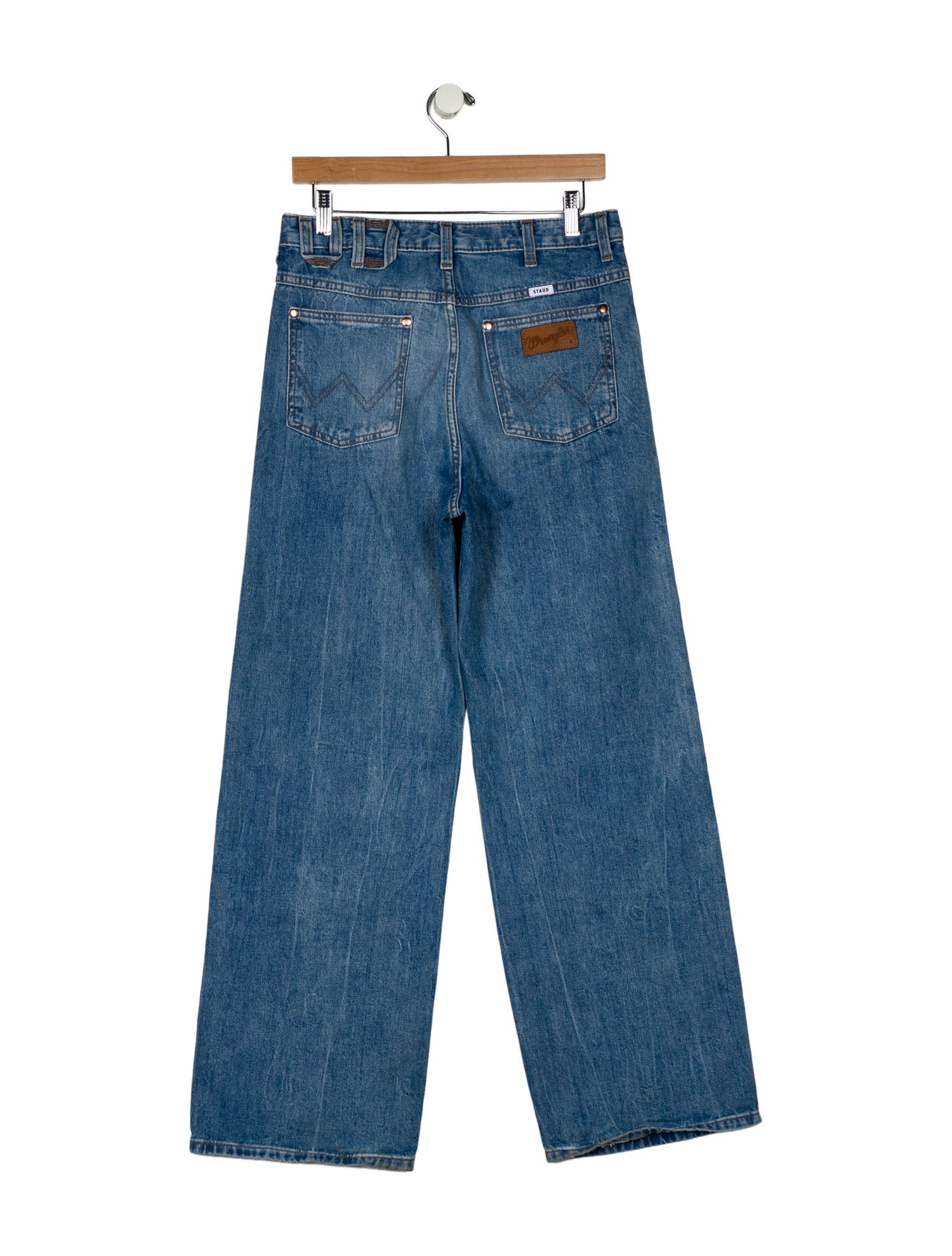 Staud + Wrangler High-Rise Wide Leg Jeans