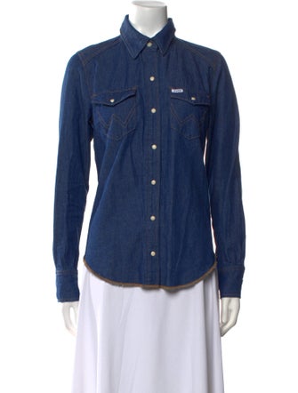 Staud + Wrangler Long Sleeve Button-Up Top