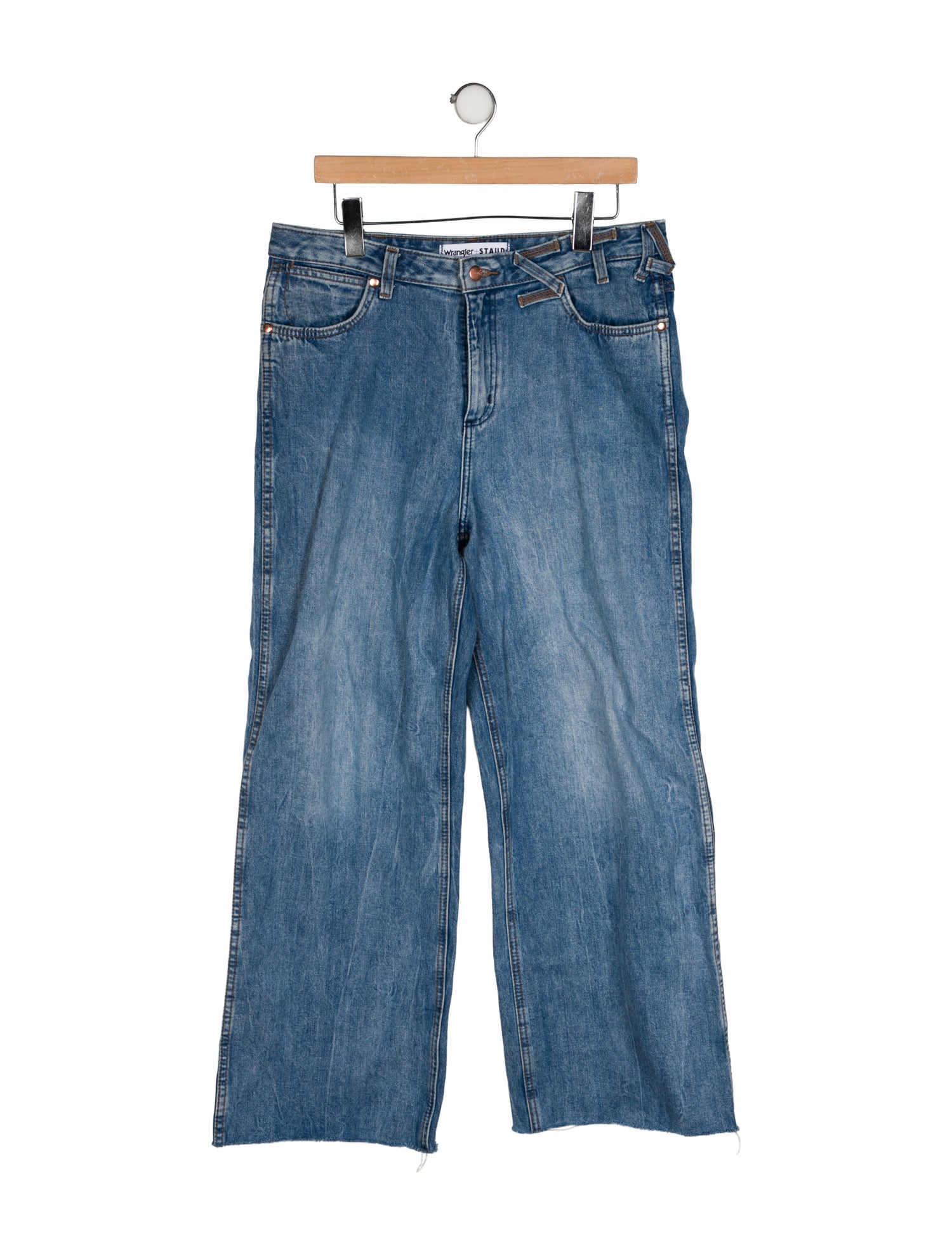 Staud + Wrangler High-Rise Wide Leg Jeans
