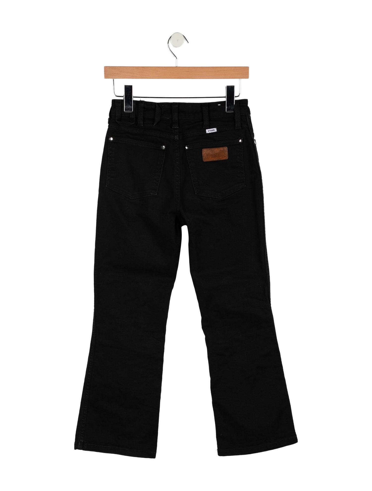 Staud + Wrangler Mid-Rise Wide Leg Jeans
