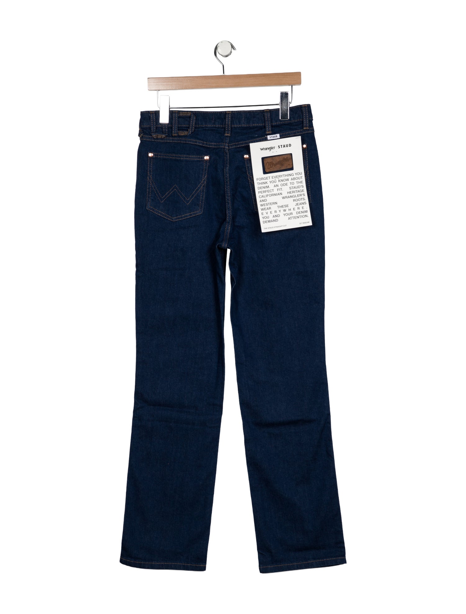 Staud + Wrangler High-Rise Straight Leg Jeans w/ Tags