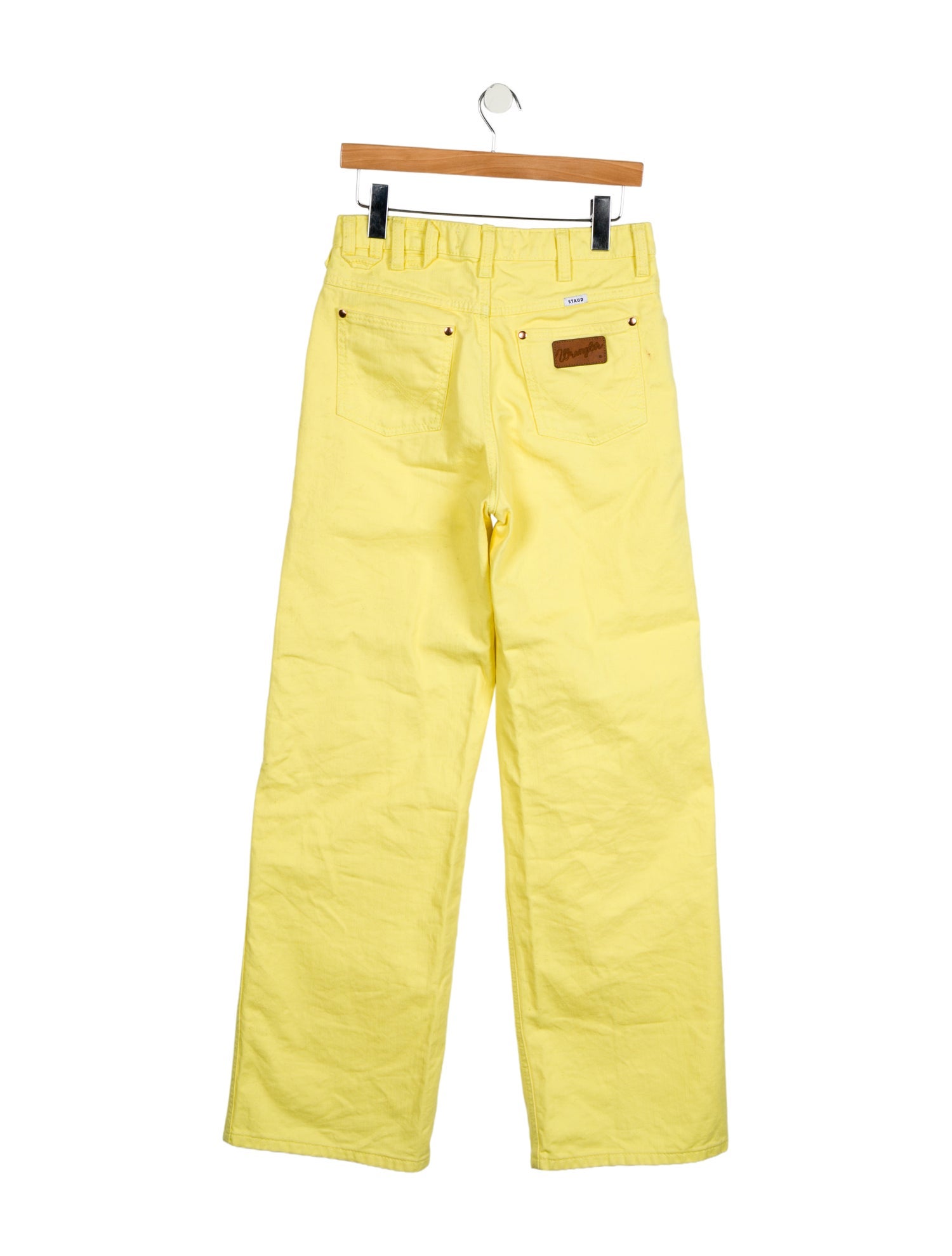 Staud + Wrangler Mid-Rise Wide Leg Jeans