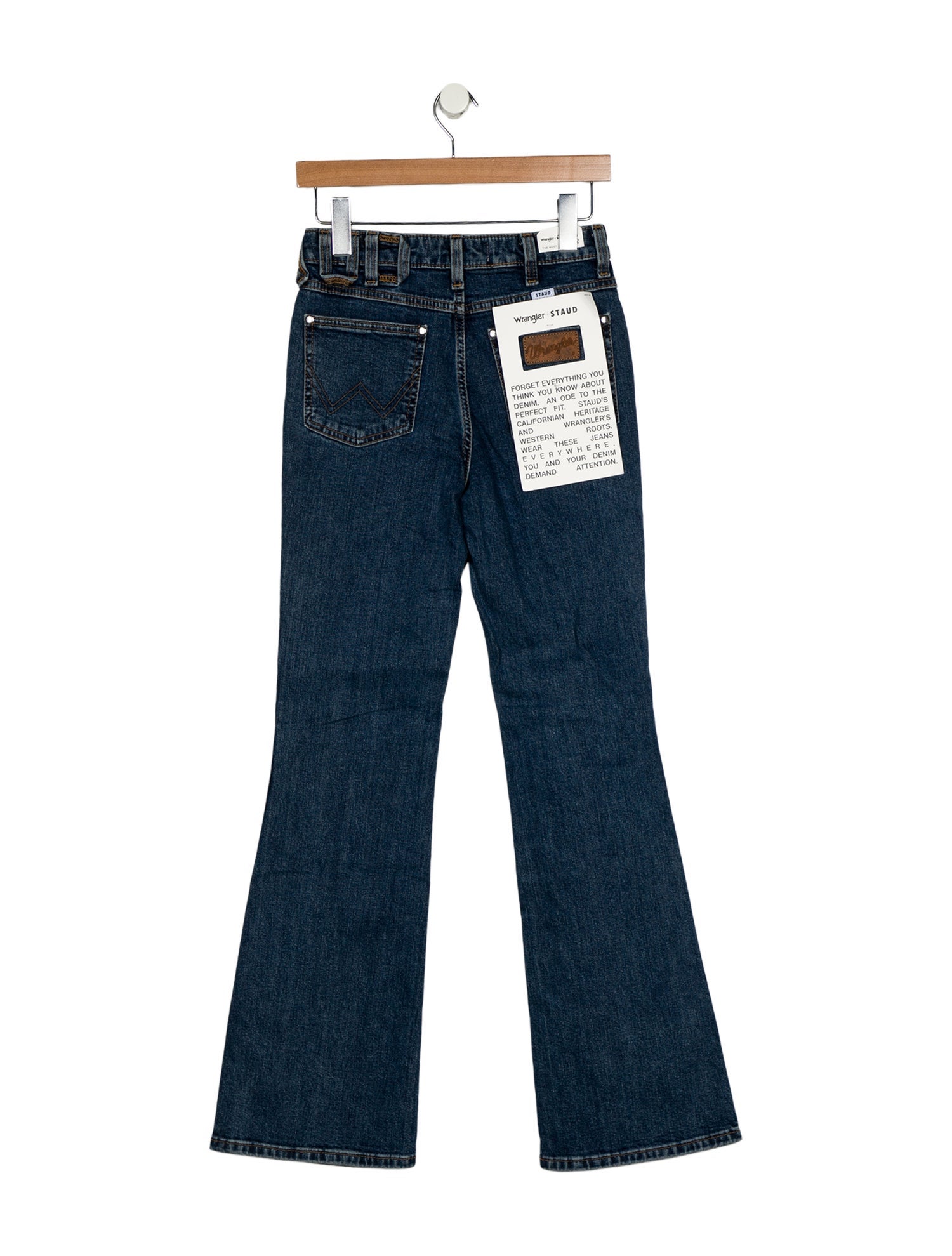 Staud + Wrangler Mid-Rise Wide Leg Jeans w/ Tags