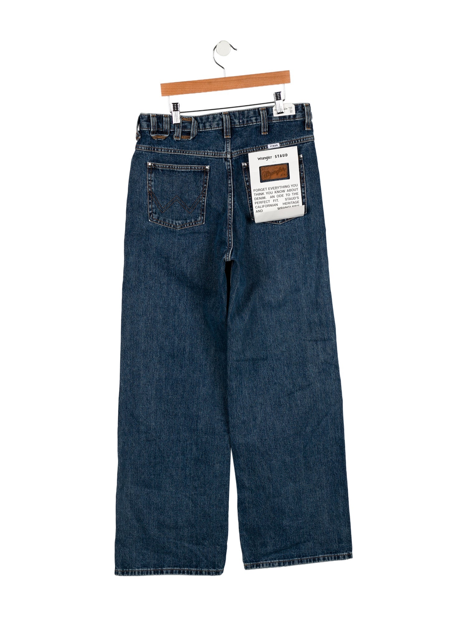 Staud + Wrangler Mid-Rise Wide Leg Jeans