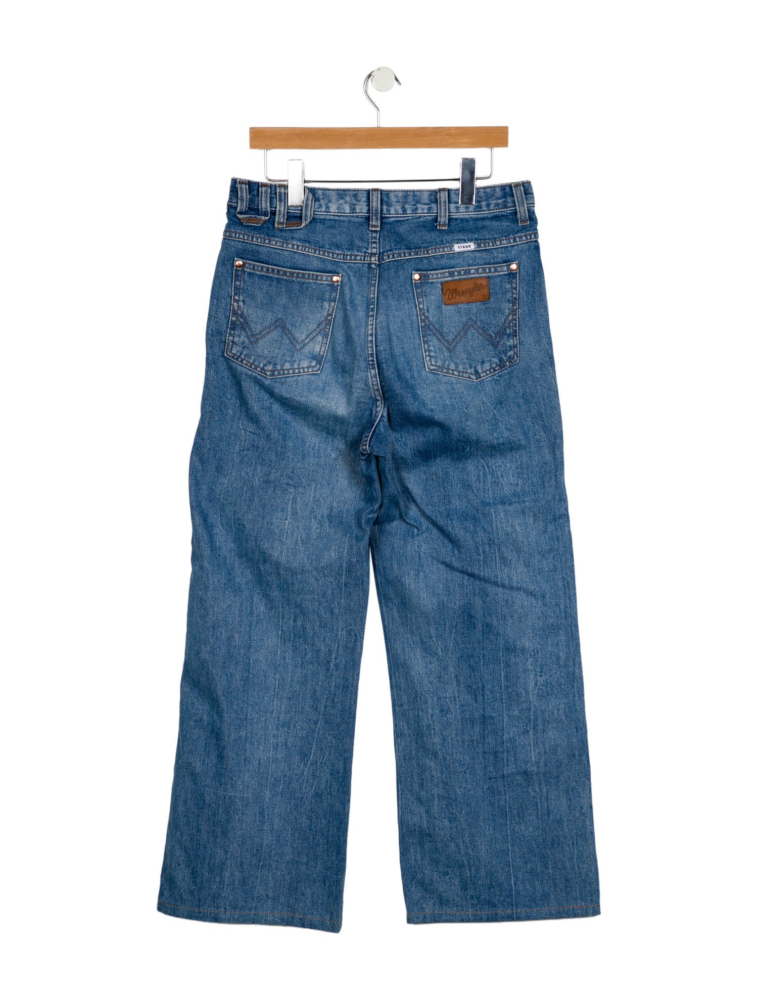 Staud + Wrangler High-Rise Wide Leg Jeans