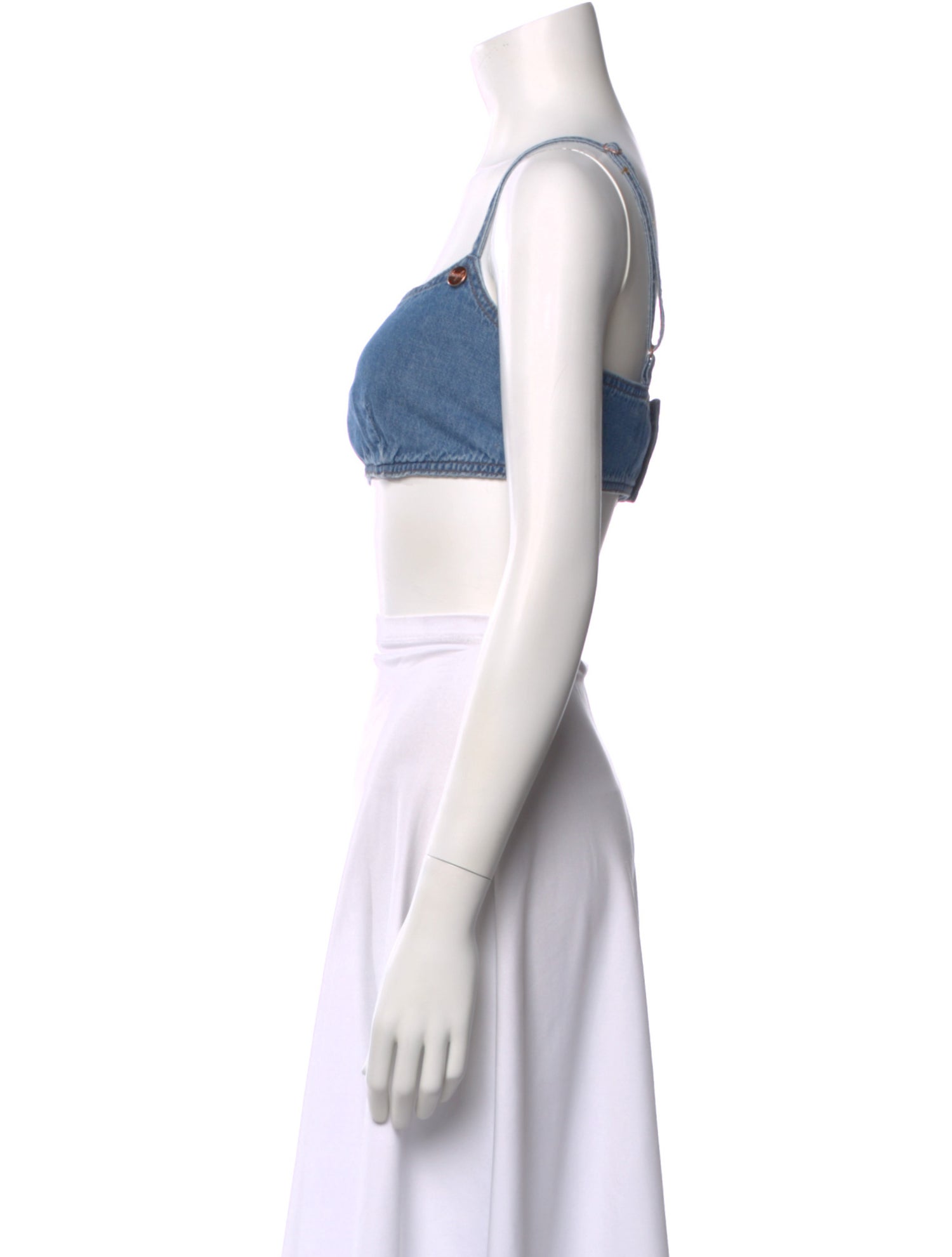 Staud + Wrangler Square Neckline Sleeveless Crop Top w/ Tags