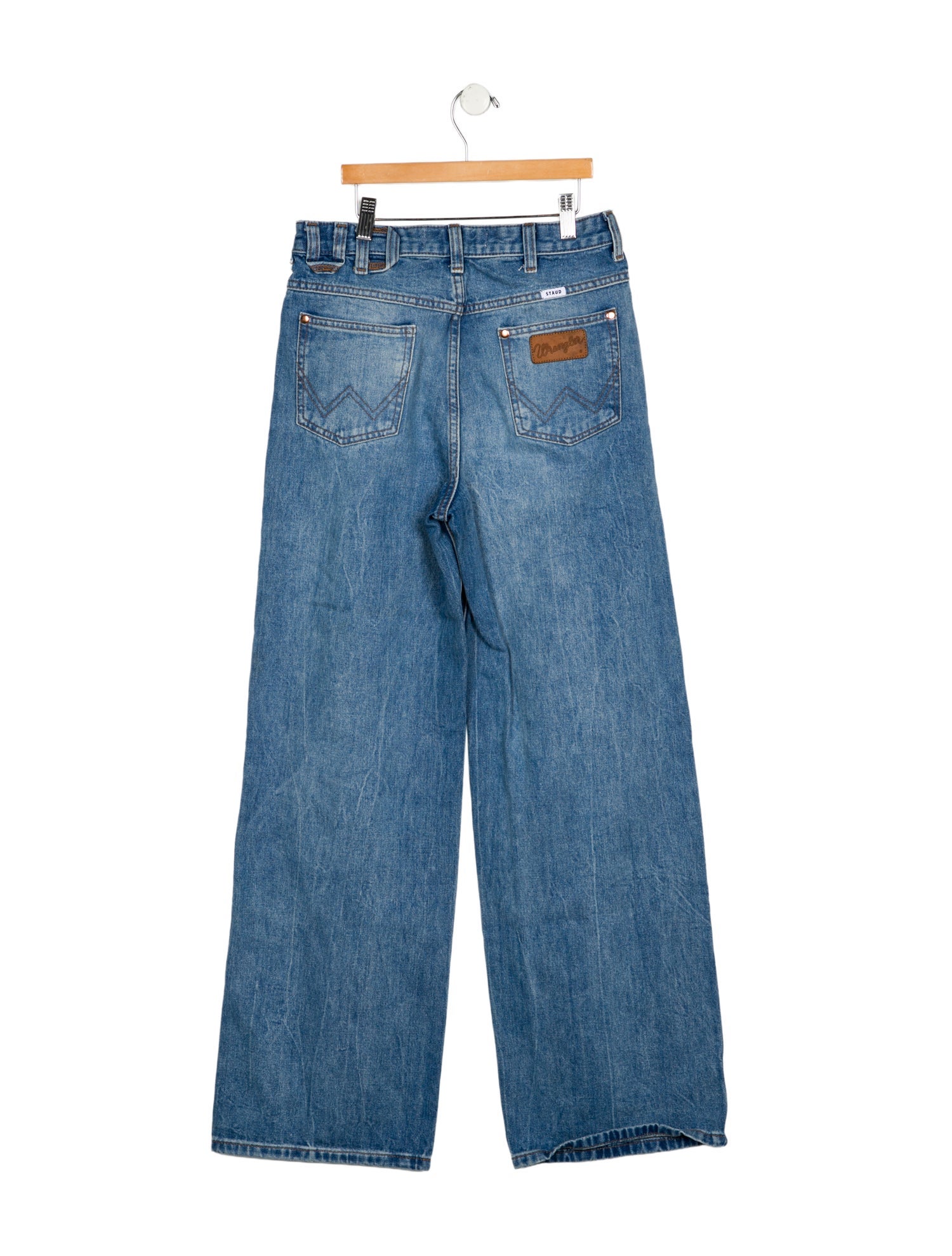 Staud + Wrangler High-Rise Wide Leg Jeans