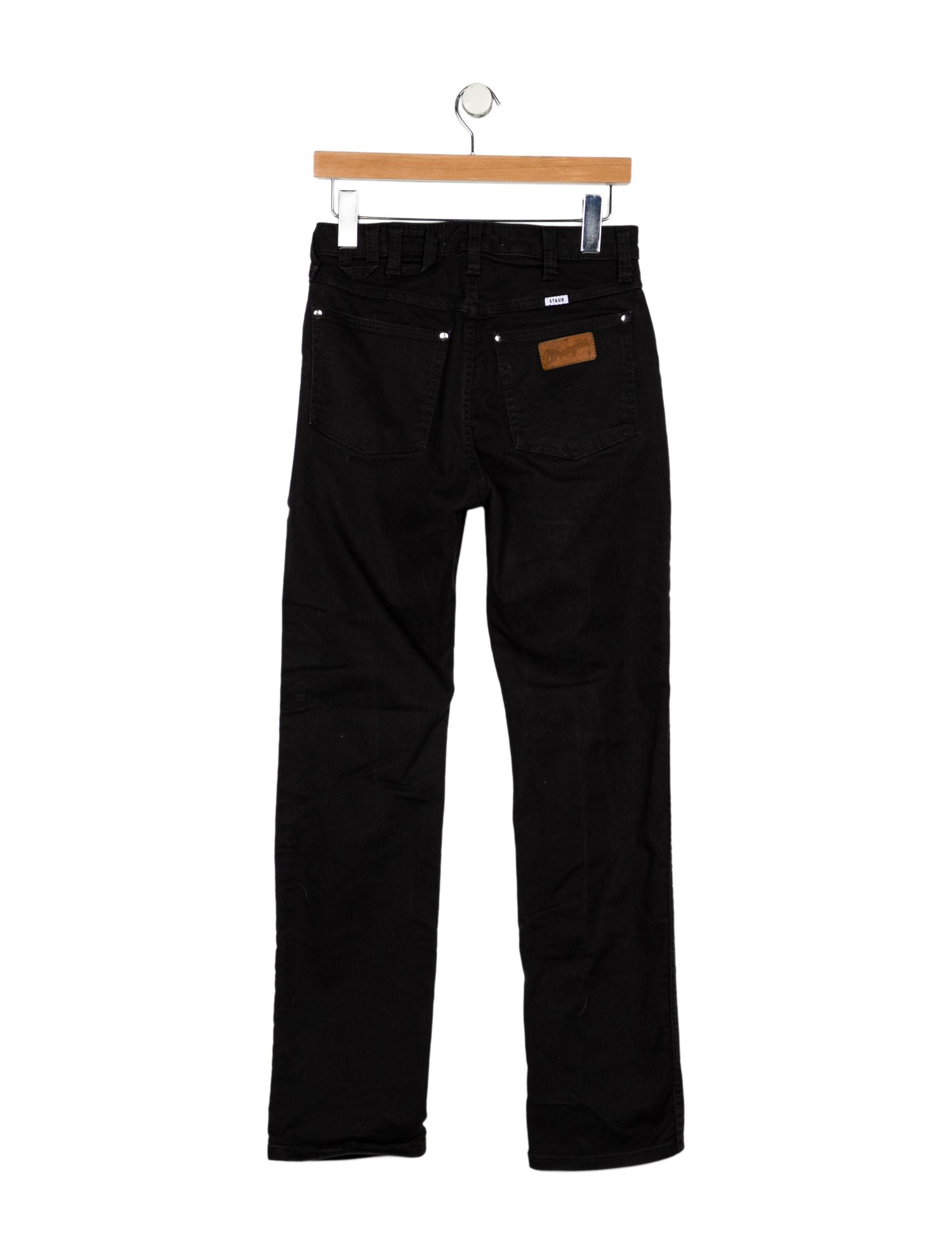 Staud + Wrangler Mid-Rise Straight Leg Jeans