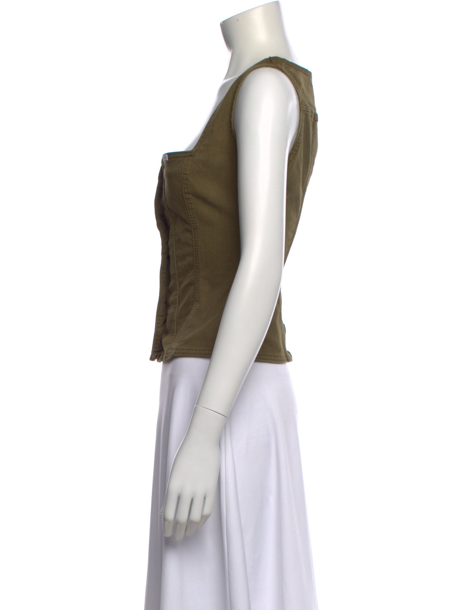 Staud + Wrangler Square Neckline Sleeveless Top