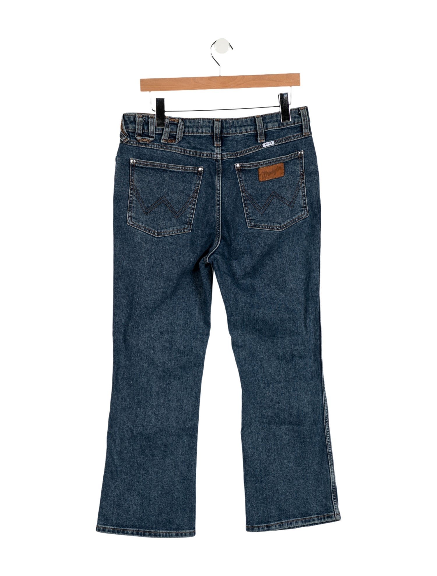 Staud + Wrangler Mid-Rise Flared Jeans