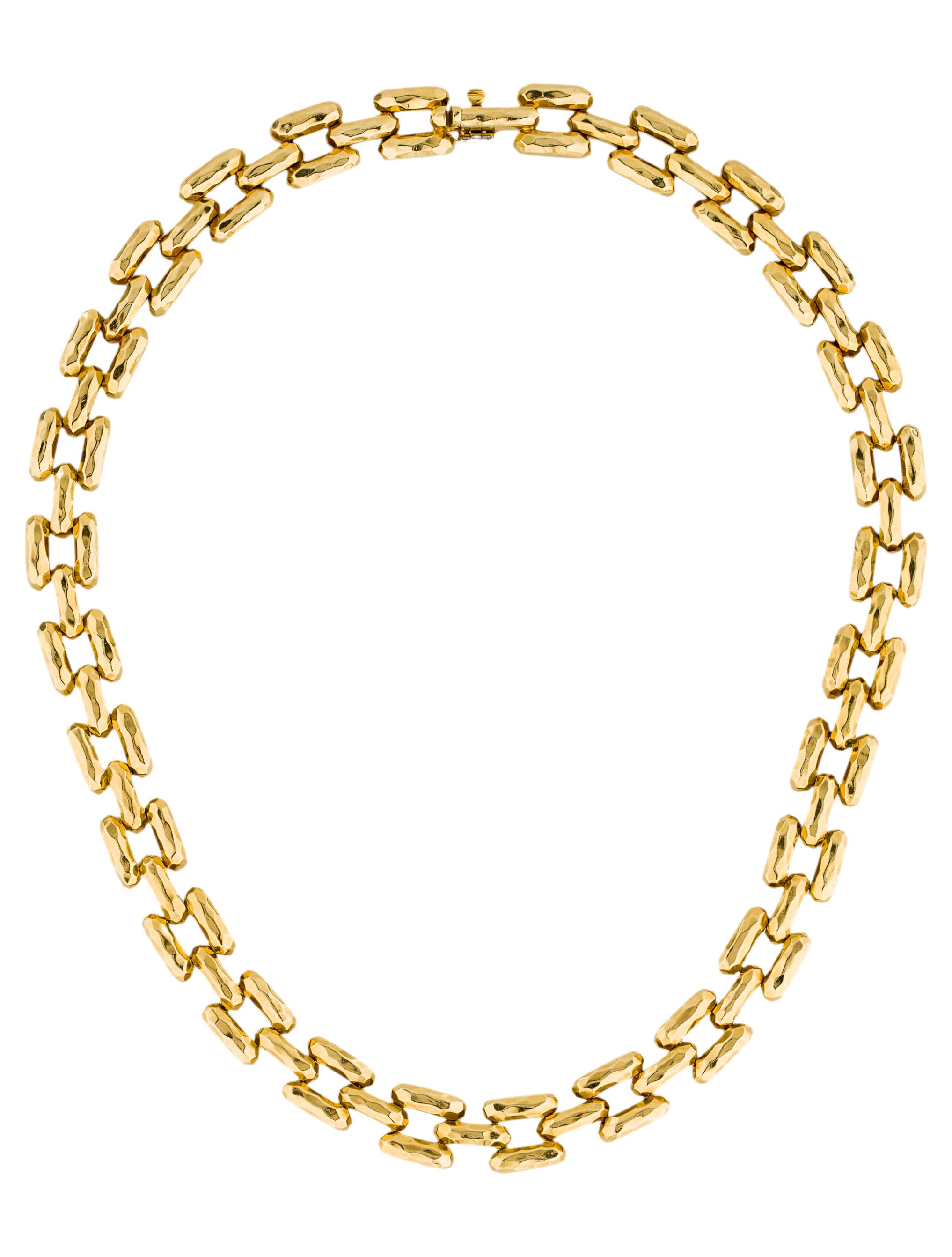 Henry Dunay 18K Hammered Link Necklace Necklaces HDY20063 The